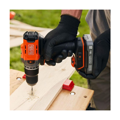 BLACK & DECKER | BCD383D2XK-QW | Cordless Hammer Drill | Orange/Black