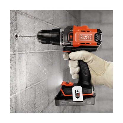 BLACK & DECKER | BCD383D2XK-QW | Cordless Hammer Drill | Orange/Black