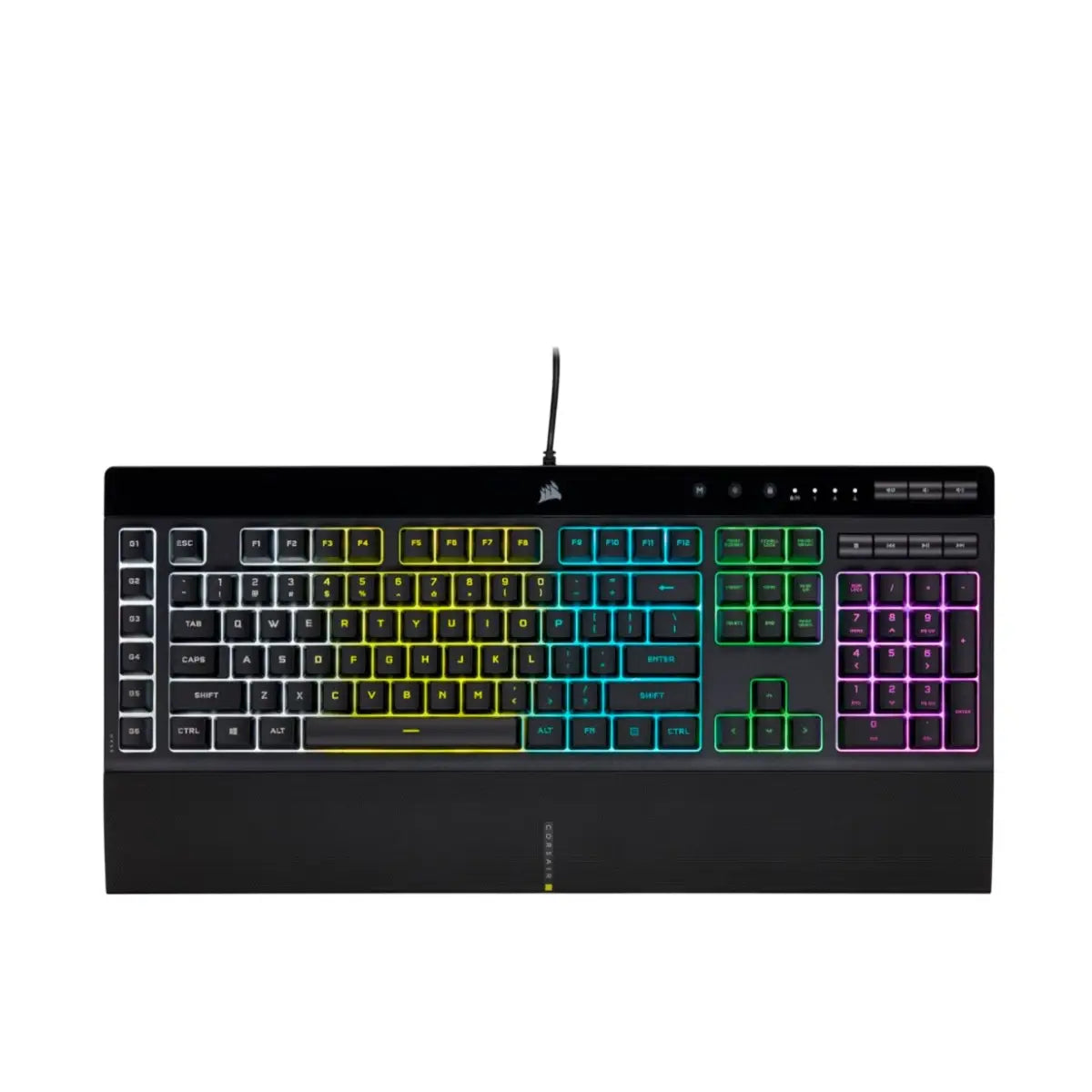 Corsair | Rubber Dome | Gaming Keyboard | K55 RGB PRO | Wired | RGB LED light | US | Black