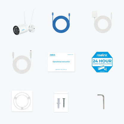 Reolink | 4K WiFi 6 Surveillance Camera | W330 | Bullet | 8 MP | 4mm/F1.6 | IP67 | H.265 | Micro SD, Max. 512 GB