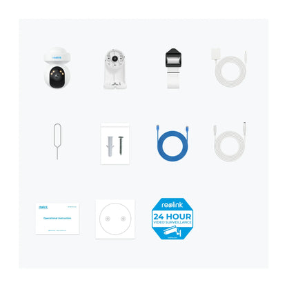 Reolink | Smart WiFi Camera with Motion Spotlights | E Series E540 | PTZ | 5 MP | 2.8-8/F1.6 | IP65 | Micro SD, Max. 512 GB