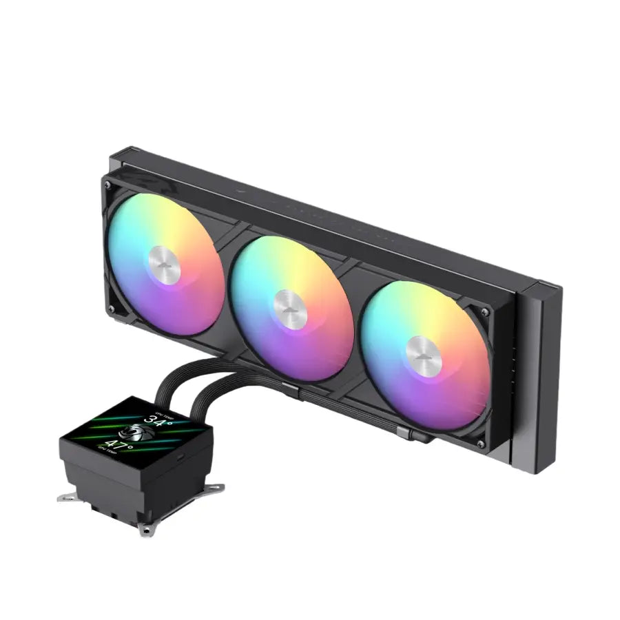 Gamemax | CPU Liquid Cooler | GLACIER 360 LCD BK | Black / White