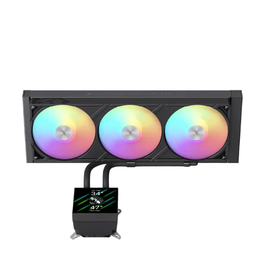 Gamemax | CPU Liquid Cooler | GLACIER 360 LCD BK | Black / White