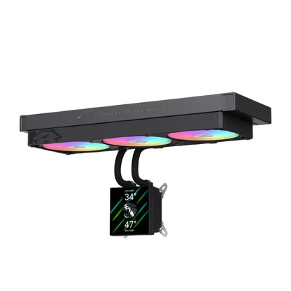 Gamemax | CPU Liquid Cooler | GLACIER 360 LCD BK | Black / White