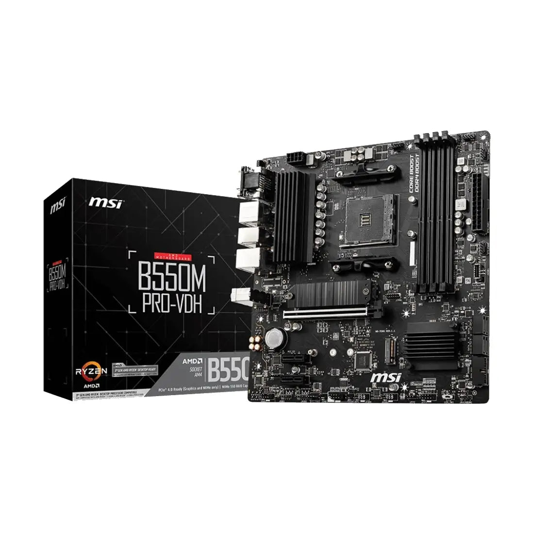 MSI | B550M PRO-VDH | Processor Socket Socket AM4 | Chipset Type AMD B550