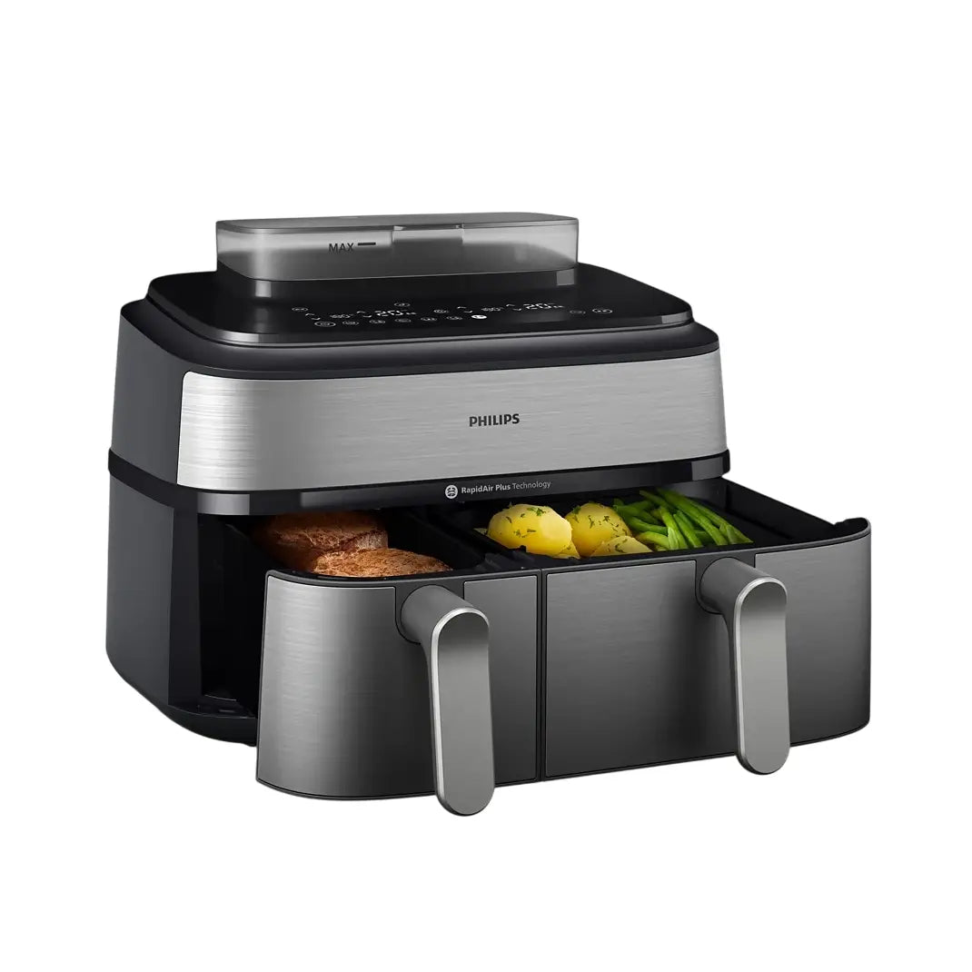 Philips | Dual Basket Airfryer | NA555/00 5000 series | Power 2750 W | Capacity 9 L | Silver
