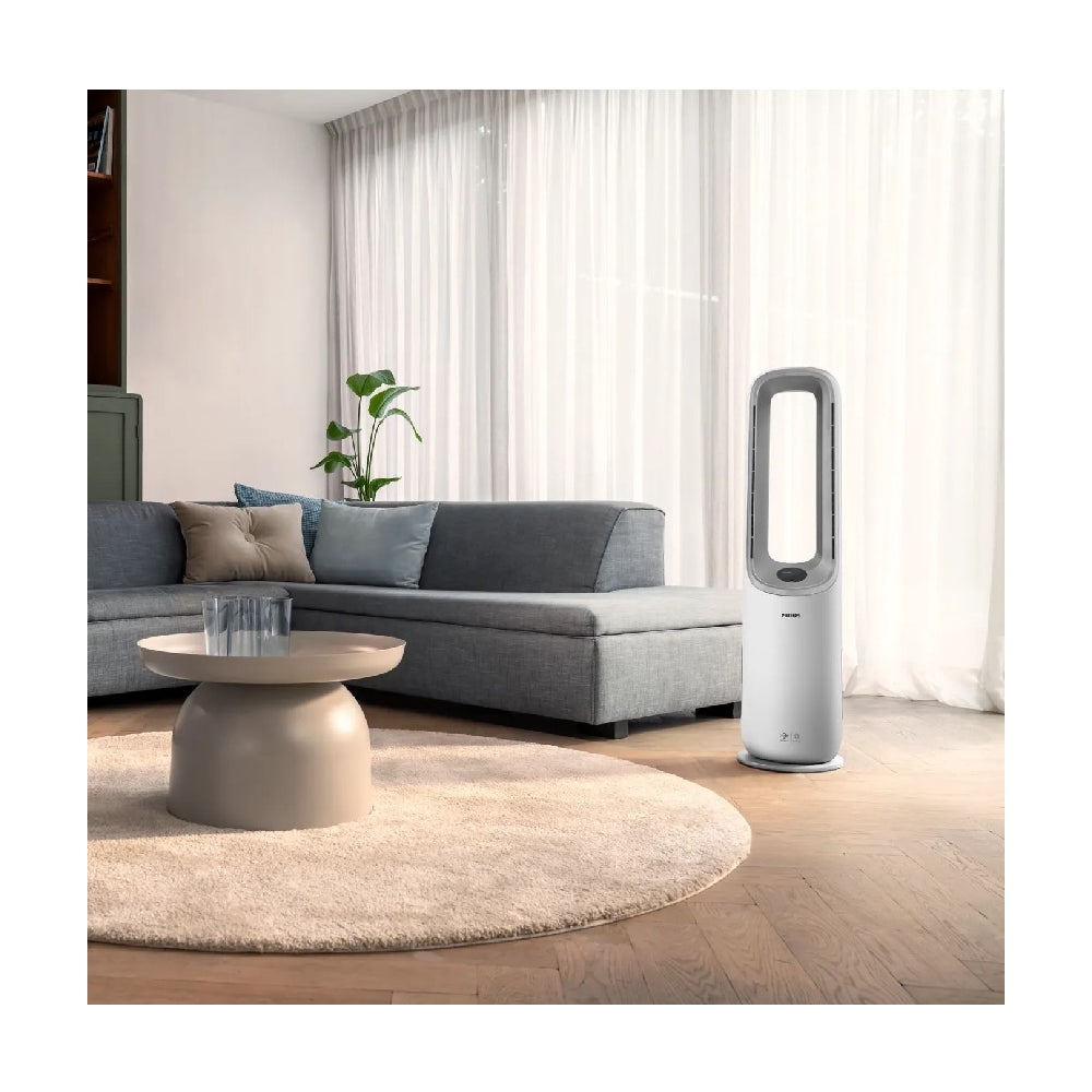 PHILIPS | AMF765/10 | Air Purifier 2 in 1 | 40W | Up to 70 m² | HEPA Filtration | Bladeless Fan | White/Grey