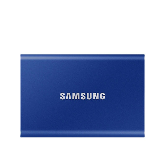 SAMSUNG | MU-PC1T0H/WW | T7 Portable SSD | 1 TB | USB 3.2 Gen 2 | 1050 MB/s | Indigo Blue