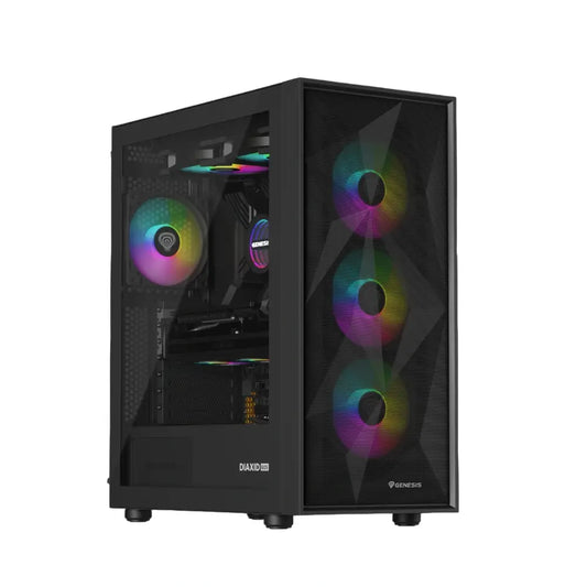 Genesis | Gaming PC Case | Diaxid 605 ARGB | Black / White | Midi Tower