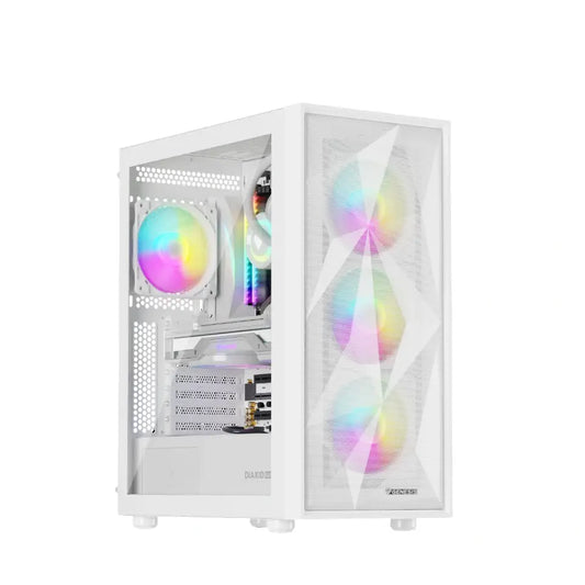 Genesis | Gaming PC Case | Diaxid 605 ARGB | Black / White | Midi Tower