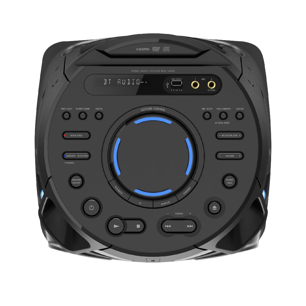 Sony | MHCV43D.CEL | MHC-V43D High Power Audio System | Bluetooth | NFC | HDMI | DVD | Karaoke | Black