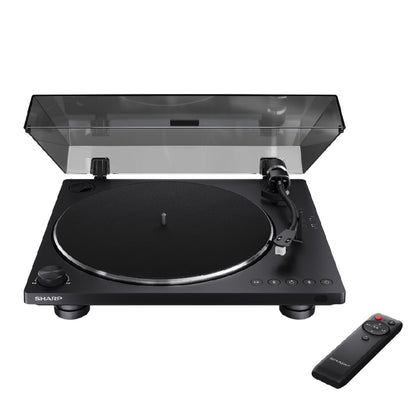 Sharp | RP-TT100 | Turntable with Digital Recorder | Bluetooth 5.4 | USB Recording | 33/45 rpm | Matte Black