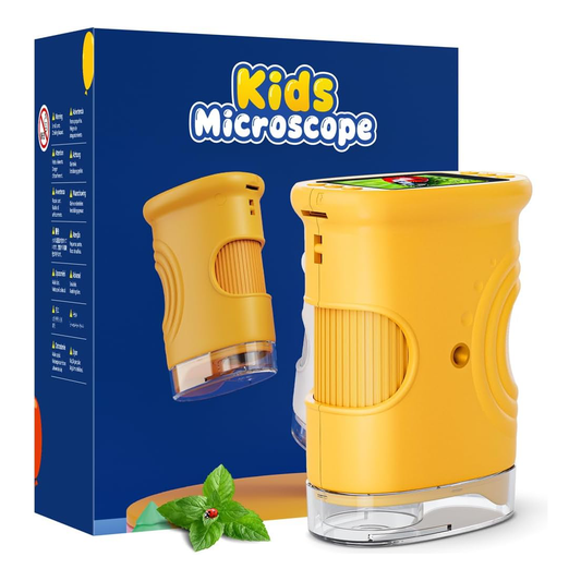 Temodu 1000x Portable Microscope for Kids | 2.0" Screen | USB & PC Connectivity | Rechargeable | 3+