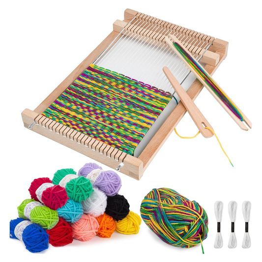 LYKTRIX Wooden Loom Set for Kids - Children’s Weaving Frame | 4+