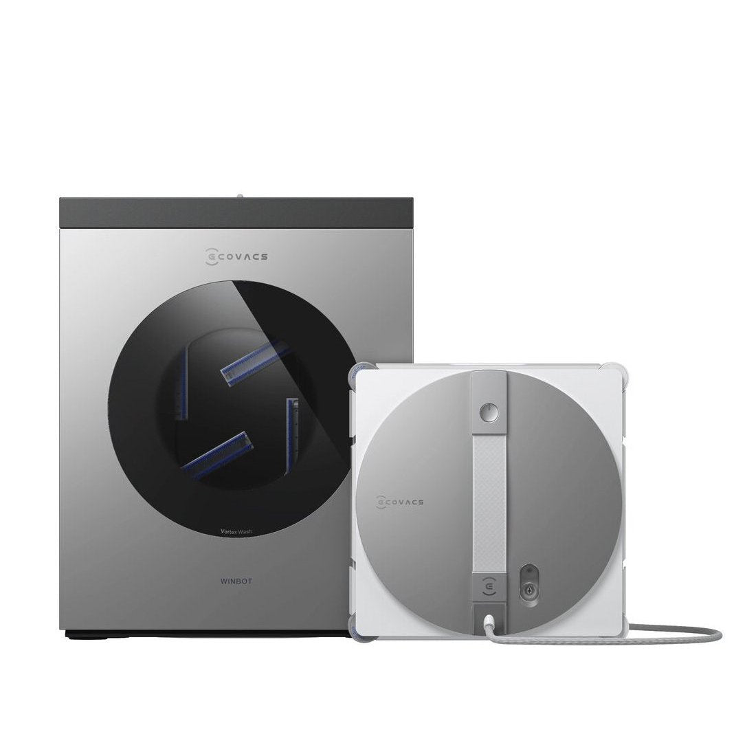 Ecovacs WINBOT W3 OMNI | Window Cleaning Robot | Corded & Cordless | 8000 Pa | White/Silver