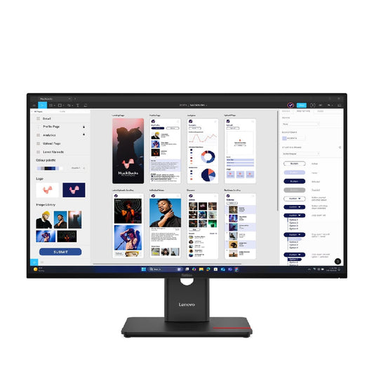 Lenovo | 64B0GAT1EU | T32UD-40 | 32" | IPS | 4K UHD | 75 Hz | USB-C | Adjustable Stand | Eclipse Black
