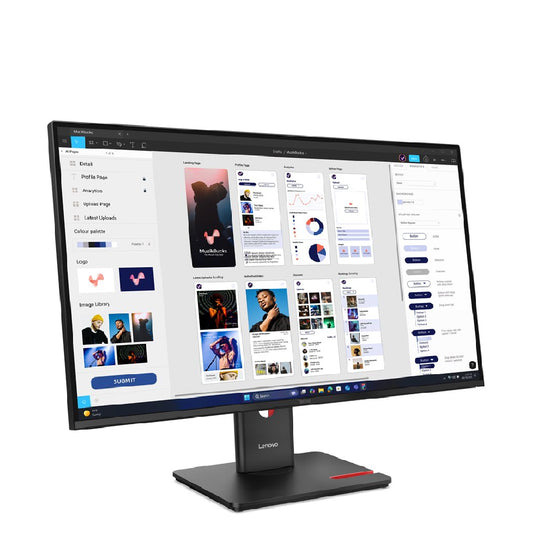 Lenovo | 64B0GAT1EU | T32UD-40 | 32" | IPS | 4K UHD | 75 Hz | USB-C | Adjustable Stand | Eclipse Black
