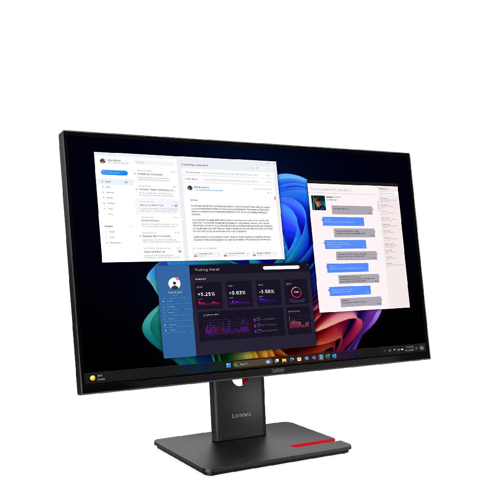 Lenovo | 64AFGAT2EU | T27UD-40 | 27" | IPS | 4K UHD | USB-C Hub | RJ45 | Adjustable Stand