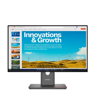 Lenovo | 64B1GAT1EU | P24QD-40 | 24" | IPS | QHD | 120 Hz | USB-C Hub | RJ45 | Adjustable Stand