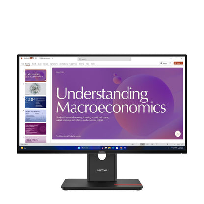 Lenovo | 64B9GAT1EU | T24d-40 | 24" | Full HD | Speakers | USB Hub | Adjustable Stand | Eclipse Black
