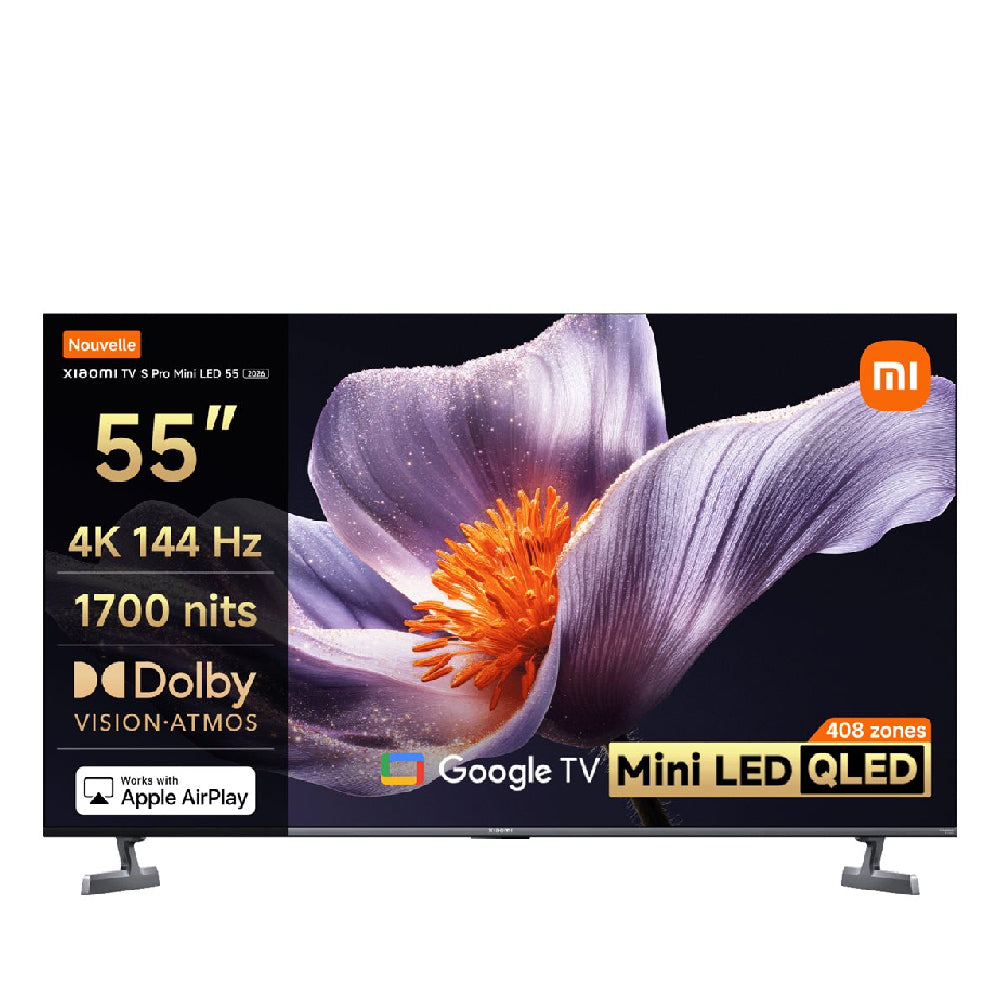 Xiaomi | S Pro 2026 | 55" | Mini-LED | QLED | 4K UHD | 144Hz (288Hz VRR) | 1700 cd/m² | Google TV