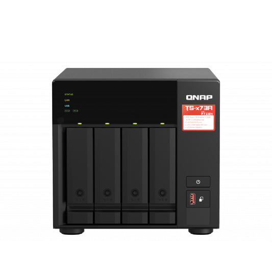 QNAP | TS-473A-8G | 4-Bay QTS/QuTS hero NAS | AMD Ryzen V1500B | 8GB RAM | 2x 2.5GbE | Tower