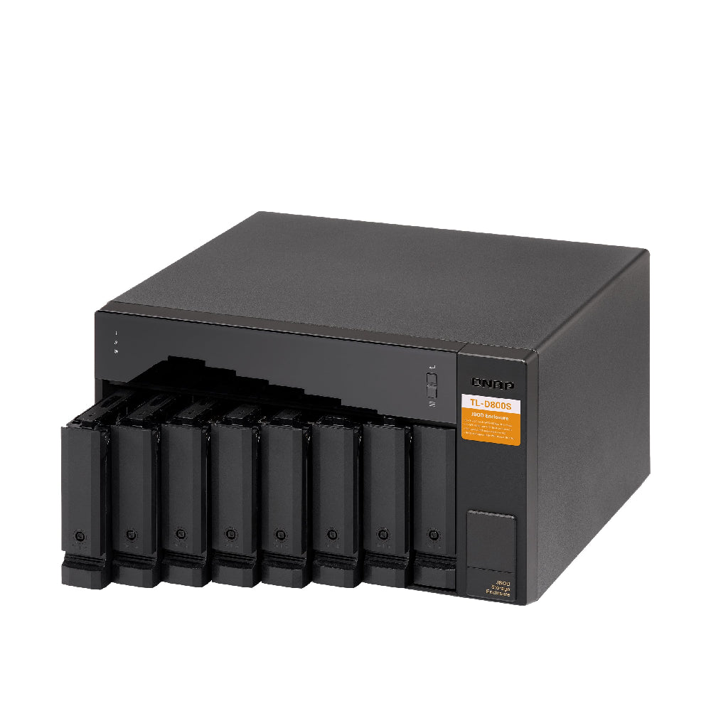 QNAP | TL-D800S | 8-Bay Desktop JBOD Enclosure | SATA 6Gbps | SFF-8088 Connectivity | Tower