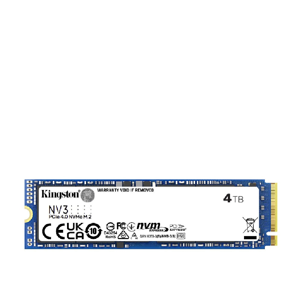 Kingston | SNV3S/4000G | NV3 | 4TB | M.2 2280 | PCIe 4.0 x4 | NVMe | Up to 6000 MBps