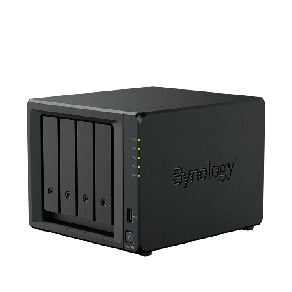Synology | DS425+ | 4-Bay DiskStation NAS | Intel Celeron J4125 | 2GB RAM | 2.5GbE + 1GbE | Tower
