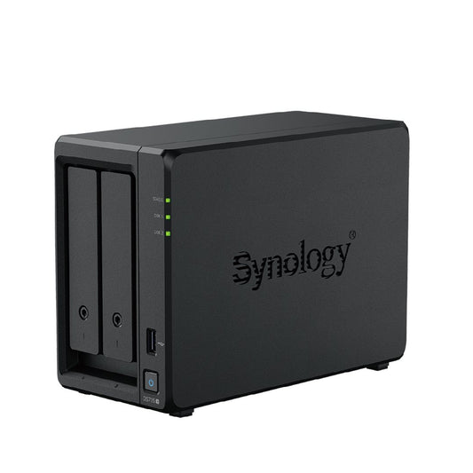 Synology | DS725+ | 2-Bay DiskStation NAS | AMD Ryzen R1600 | 4GB RAM | 2.5GbE | Tower