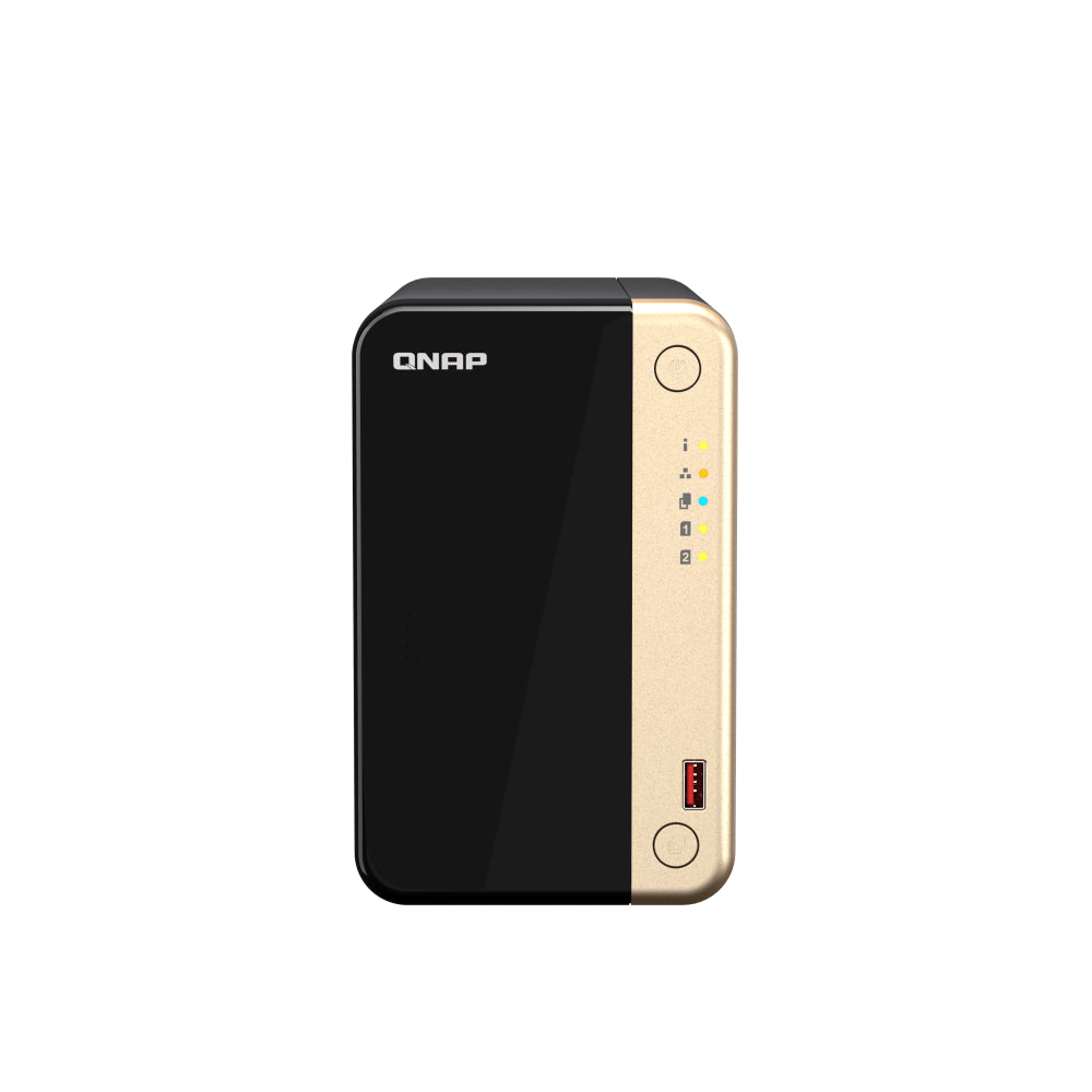QNAP | TS-264-8G | 2-Bay Desktop NAS | Intel Celeron N5095 | 8GB RAM | 2.5GbE | HDMI 2.0 | Tower