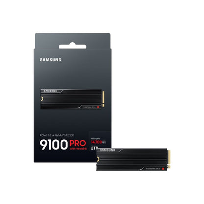 Samsung | MZ-VAP2T0CW | 9100 PRO | 2TB | M.2 2280 | PCIe 5.0 x4 | 14700 MBps | Heatsink (PS5 Ready)