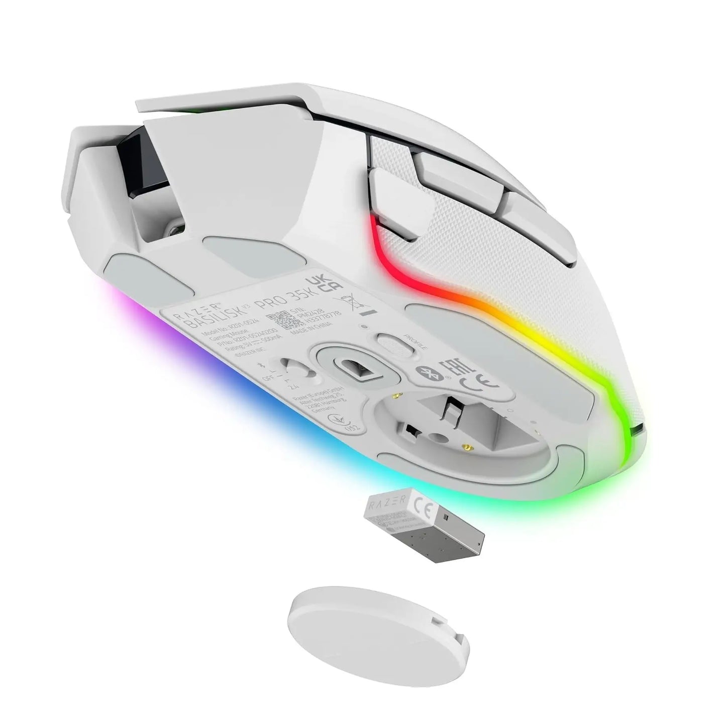 Razer | Basilisk | Mouse | V3 pro 35K | Optical | Wireless | Wired | 35000 dpi | White