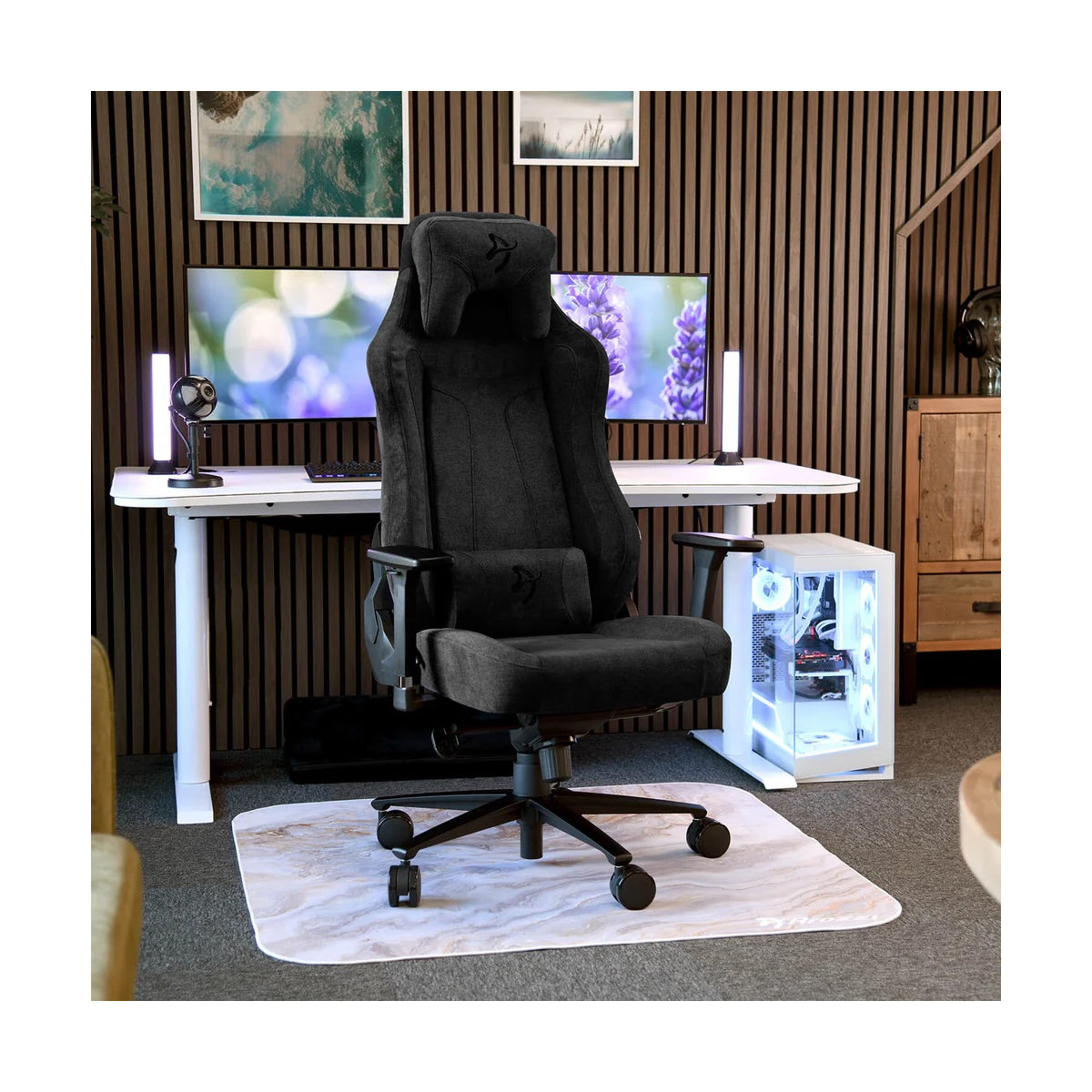 Arozzi | Vernazza Soft Fabric | Gaming Chair | Pure Black