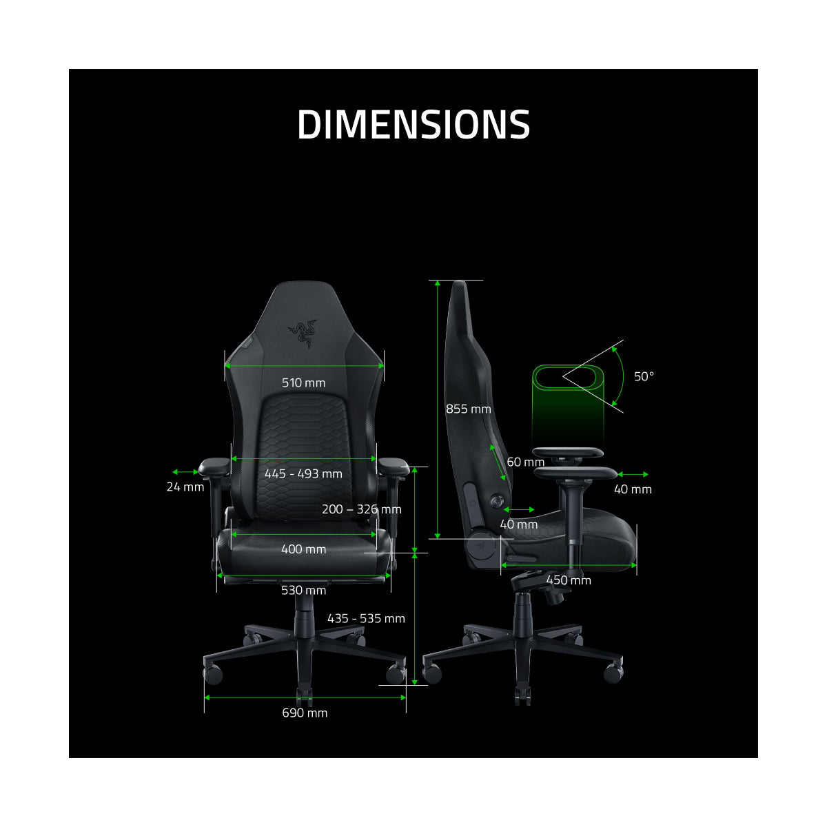 Razer | Iskur V2 | Gaming Chair | Black