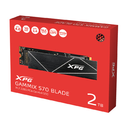 ADATA | AGAMMIXS70B-2T-CS | XPG GAMMIX S70 Blade | 2TB | M.2 2280 | PCIe 4.0 x4 | 7400 MBps