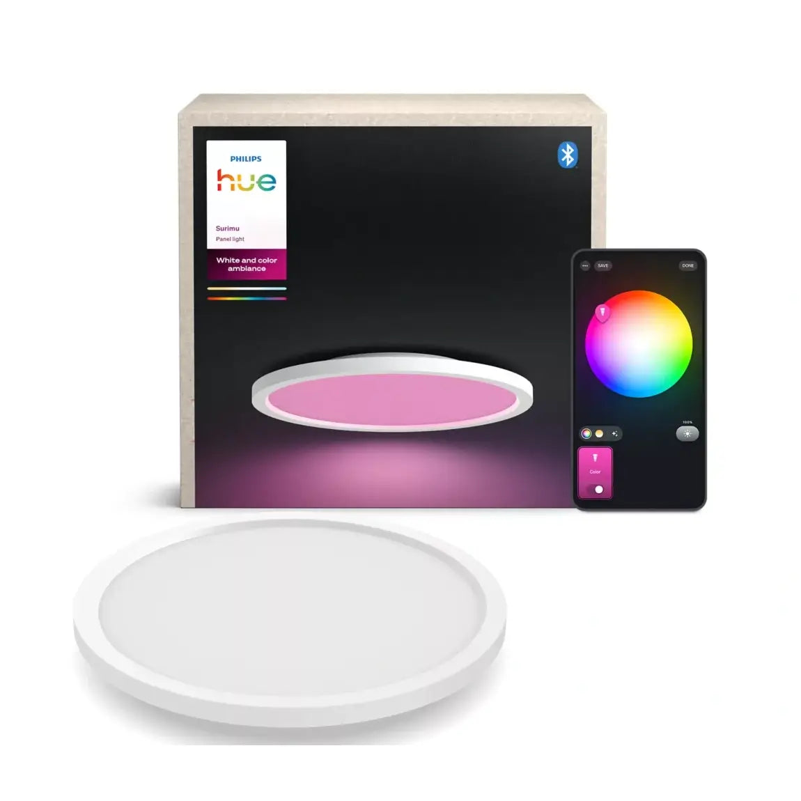 Philips Hue | Surimu round panel light, 39.5 cm | Bluetooth, Zigbee