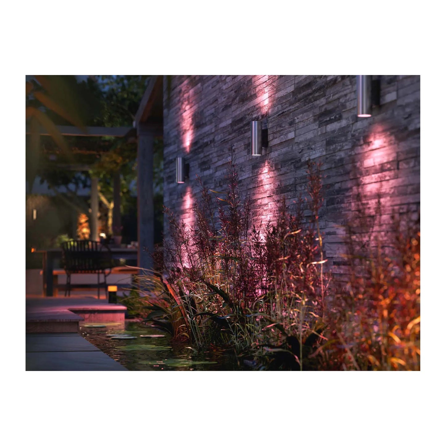 Philips Hue WCA Appear Outdoor Wall Lantern, Inox | 8 W | 2000-6500 Hue White Colour Ambiance