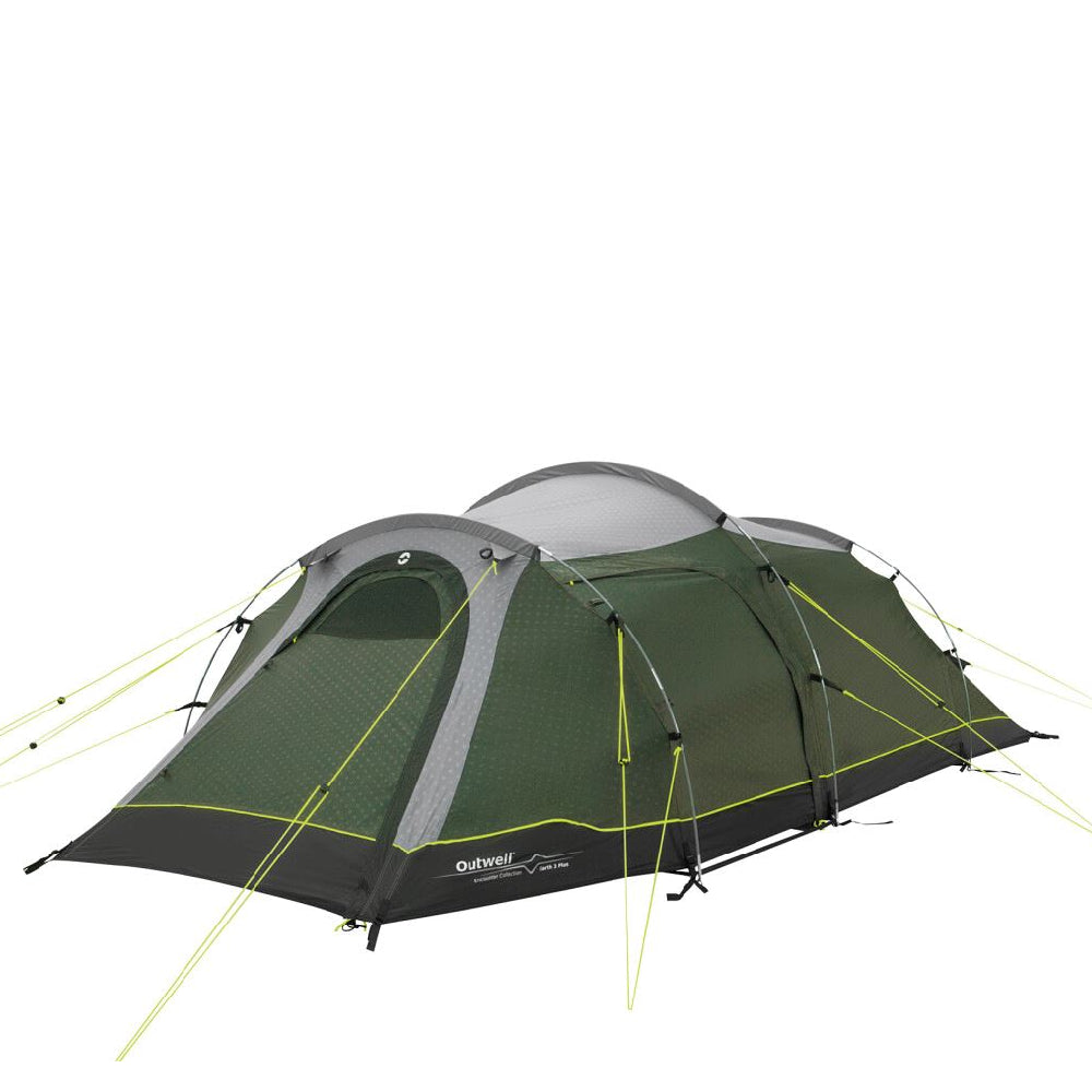 Outwell | 111484 | Earth 3 Plus | Tunnel Tent | 3-person | Green