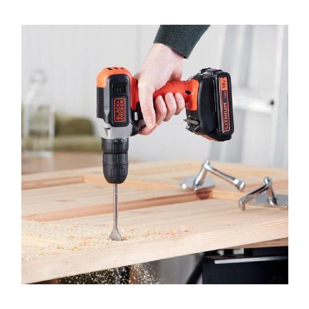 BLACK+DECKER | BCD001C1-QW | Cordless Drill Driver | 18V | 1.5Ah | 37Nm