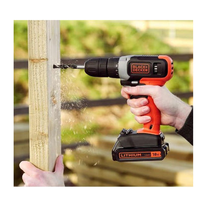 BLACK+DECKER | BCD001C1-QW | Cordless Drill Driver | 18V | 1.5Ah | 37Nm