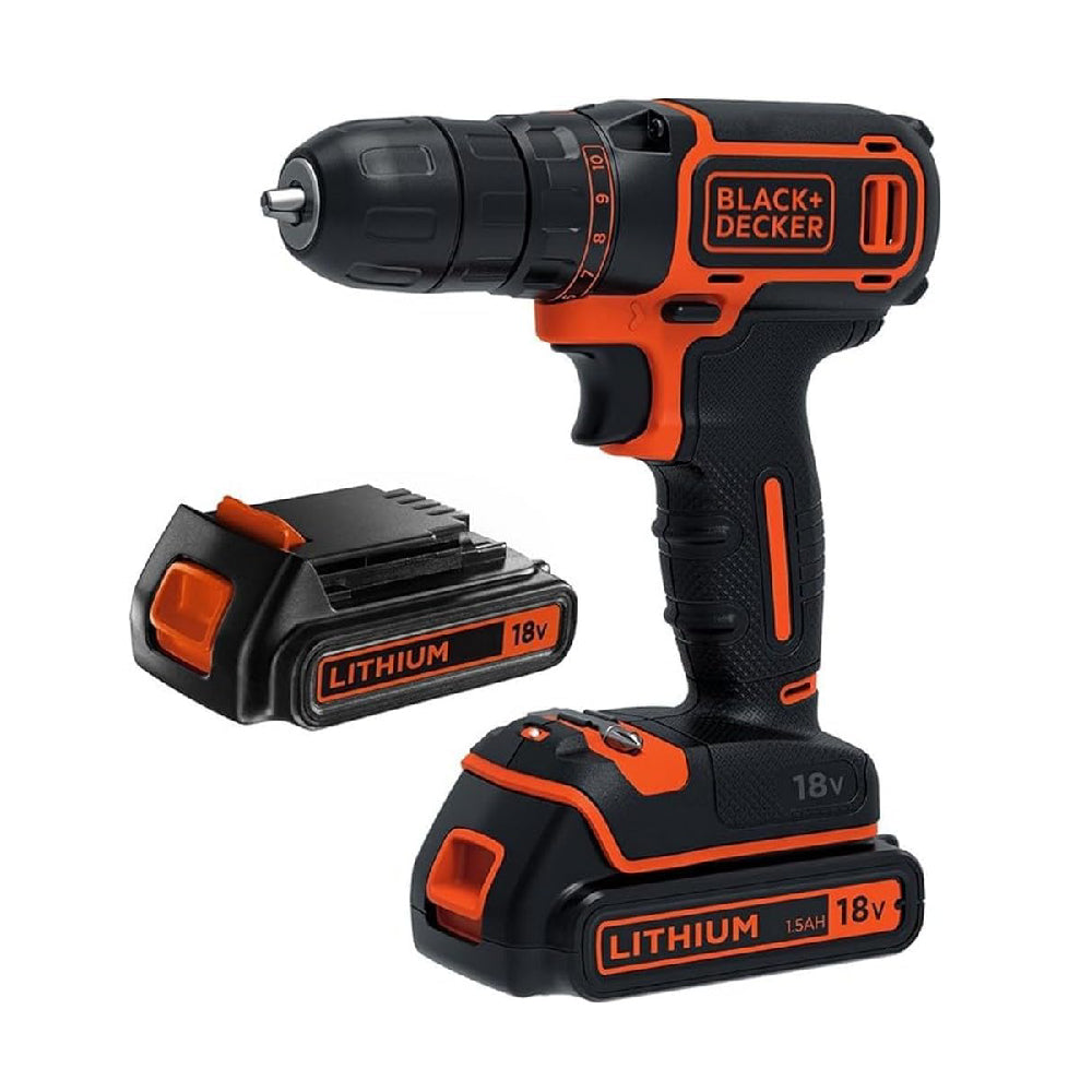 BLACK+DECKER | BDCDC18B-QW | Cordless Drill | 18V | 2x 1.5Ah | 650 RPM