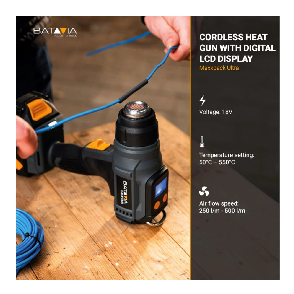 BATAVIA | 7064919 | Cordless Heat Gun | 18V | LCD Display | Solo