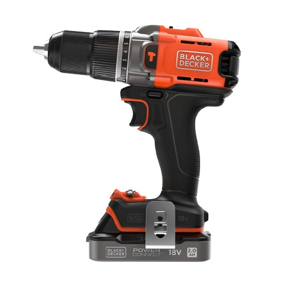 BLACK+DECKER | BCD383D1XK-QW | Cordless Drill Driver | 18V | 2.0Ah | 45Nm | Kitbox