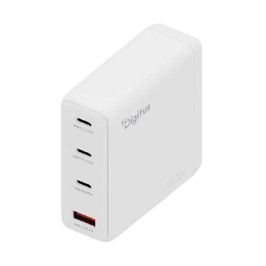 DIGITUS | DA-10305 | Power Adapter | 140W | 3x USB-C | 1x USB-A | White