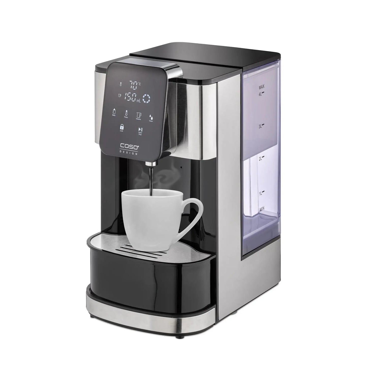 Caso | Turbo Hot Water Dispenser | HW 1660 | 2600 W | 4 L | Plastic/Stainless Steel | Black