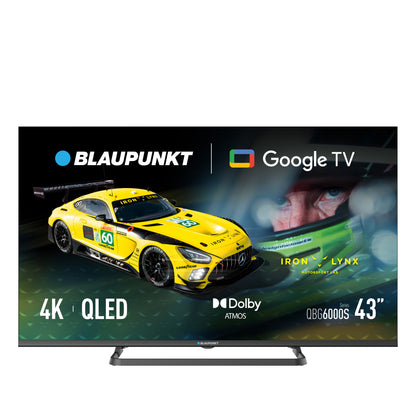 BLAUPUNKT | 43QBG6000S | 43" QLED Smart TV | 4K UHD | Google TV | Black