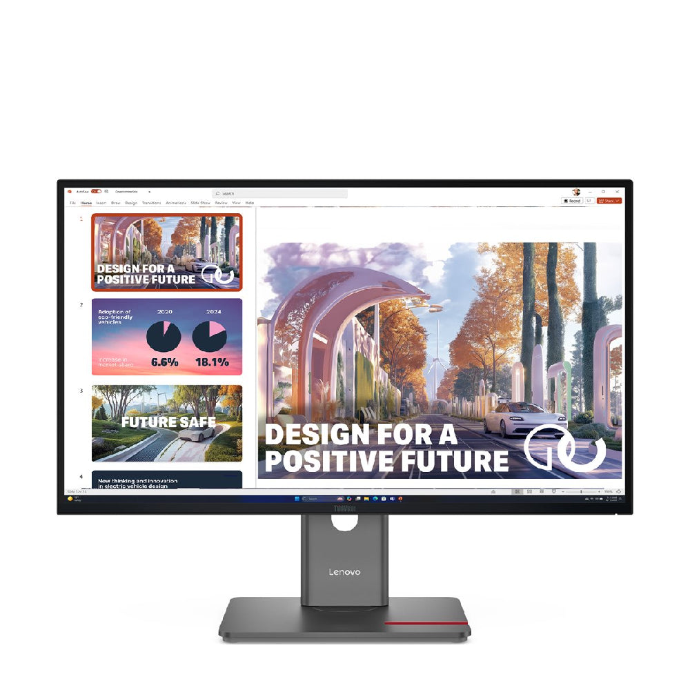 LENOVO | ThinkVision P27QD-40 | 27" IPS | QHD | 120Hz | USB-C | Ethernet | Raven Black