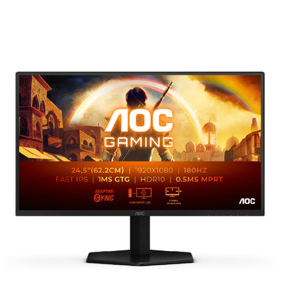 AOC | 25G42E | 25" Fast IPS | Full HD | 180Hz | 0.5ms | Adaptive-Sync | Black/Red