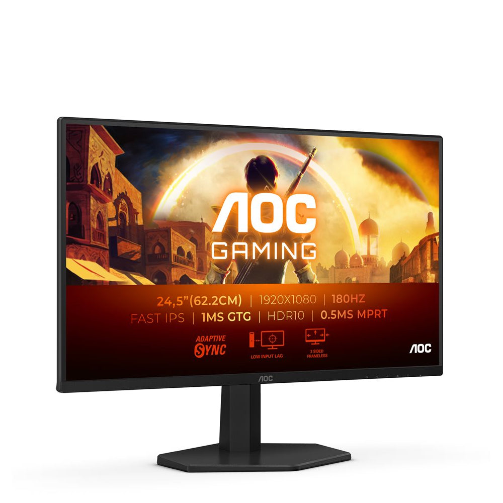 AOC | 25G42E | 25" Fast IPS | Full HD | 180Hz | 0.5ms | Adaptive-Sync | Black/Red